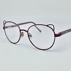 Lulu by Lulu Guinness LK026 B:39 Purple Lilac Cat Eye Kids Eyeglasses Frame 45mm